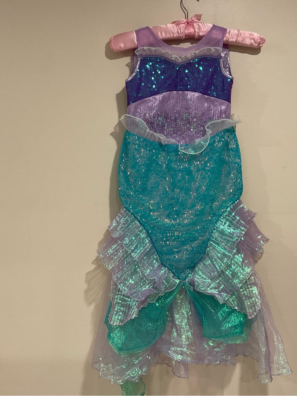 Disney Little Mermaid Size 5 Ariel Teal & Purple Mermaid Dress Costume